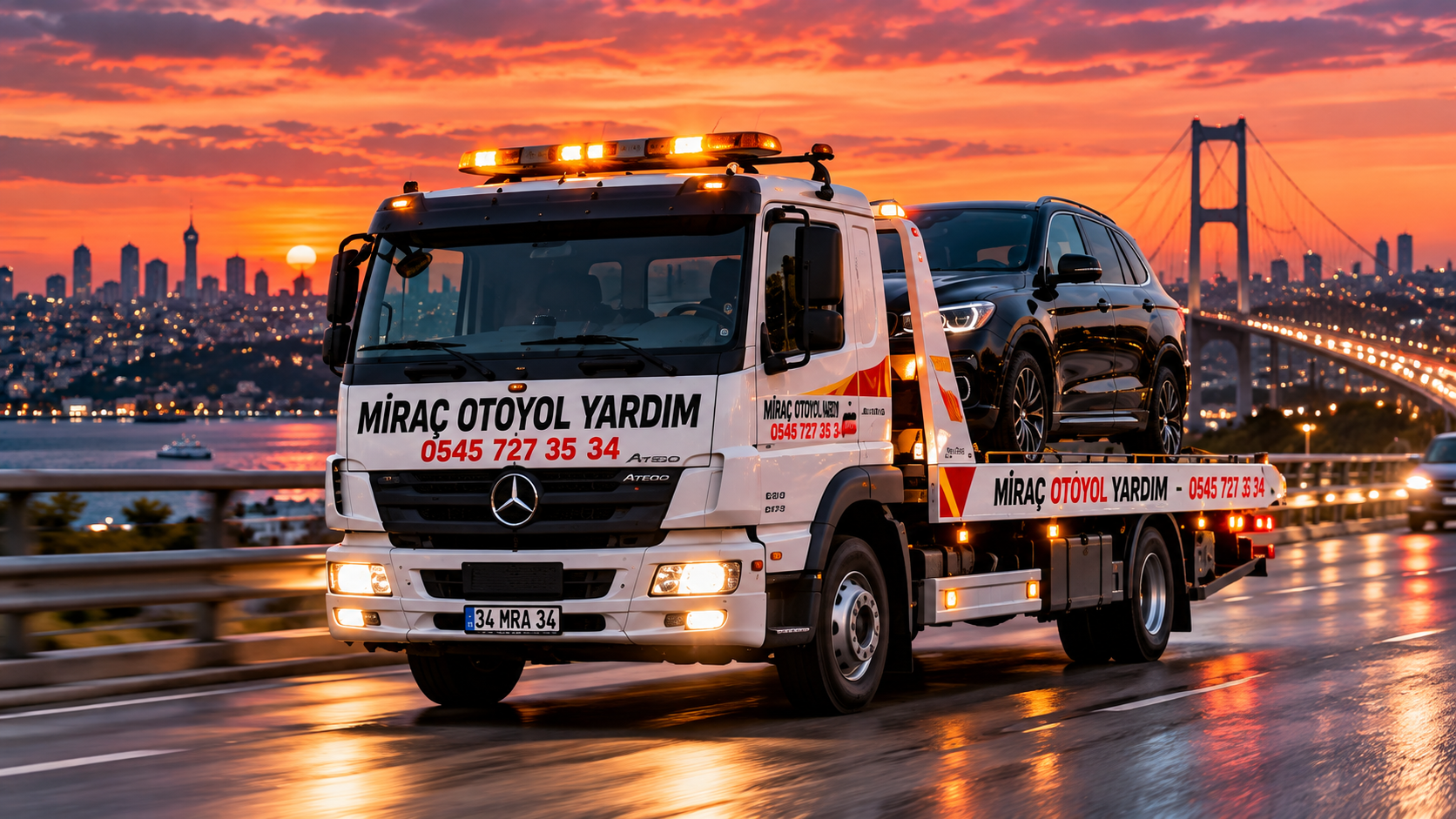 Miraç Otoyol Yardım oto çekici aracı Boğaz Köprüsü