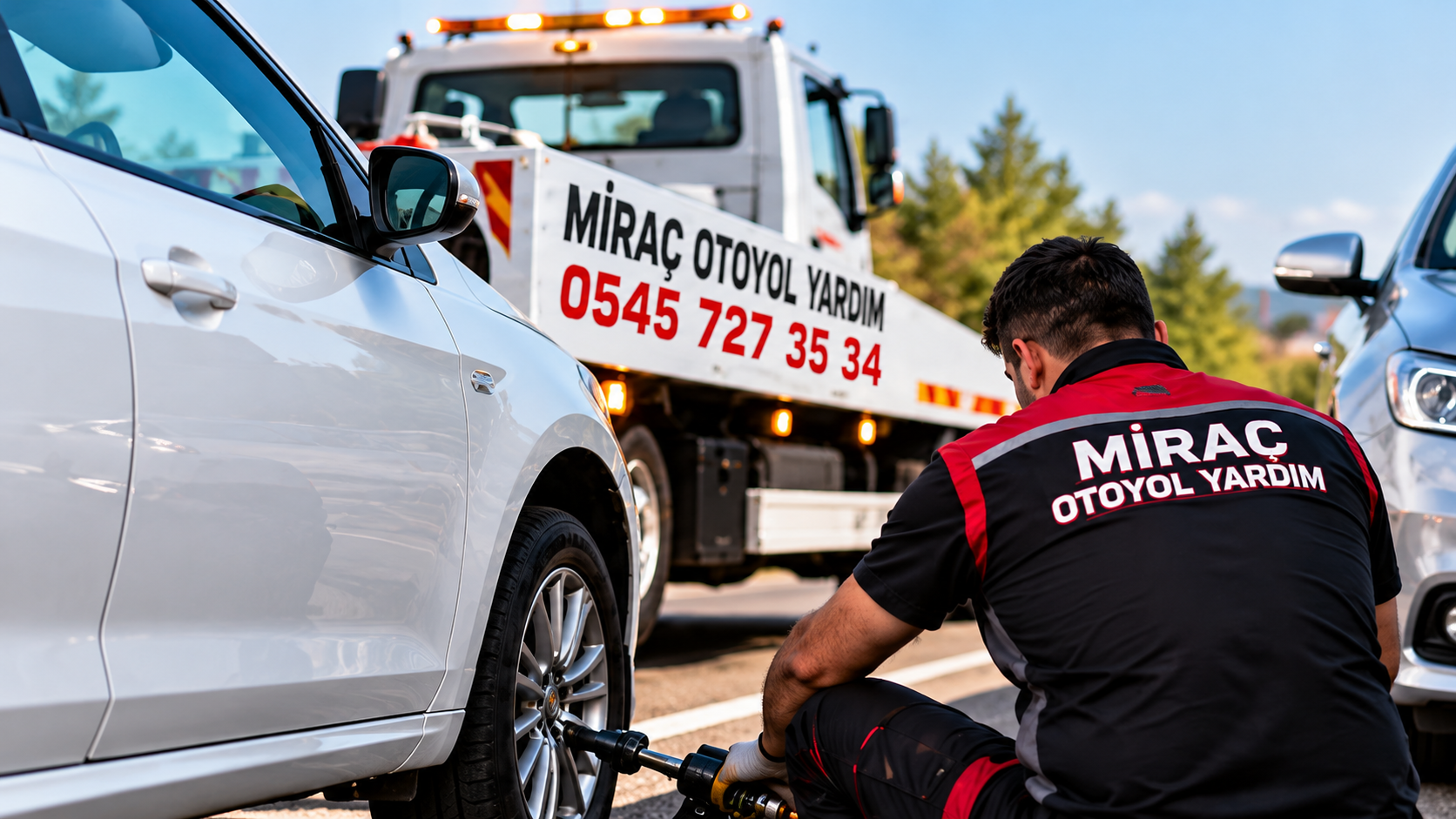 Miraç Otoyol Yardım Yerinde Lastik Değişimi ve Yol Yardım